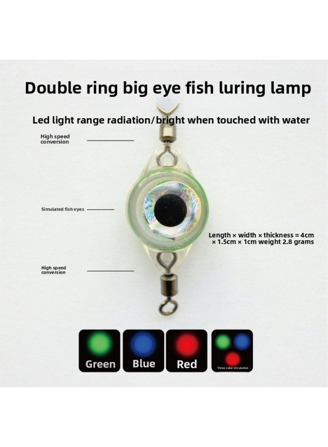 Electronic Fishing Lamp Bright Green Light Enhanced Version Of The Super Long Standby Fishing Lamp Luya Lamp Iron Plate Lamp Button Lamp-Color:Enhanced Big Eye Fishing Lamp-Light Random -1 Pack  - Image 2