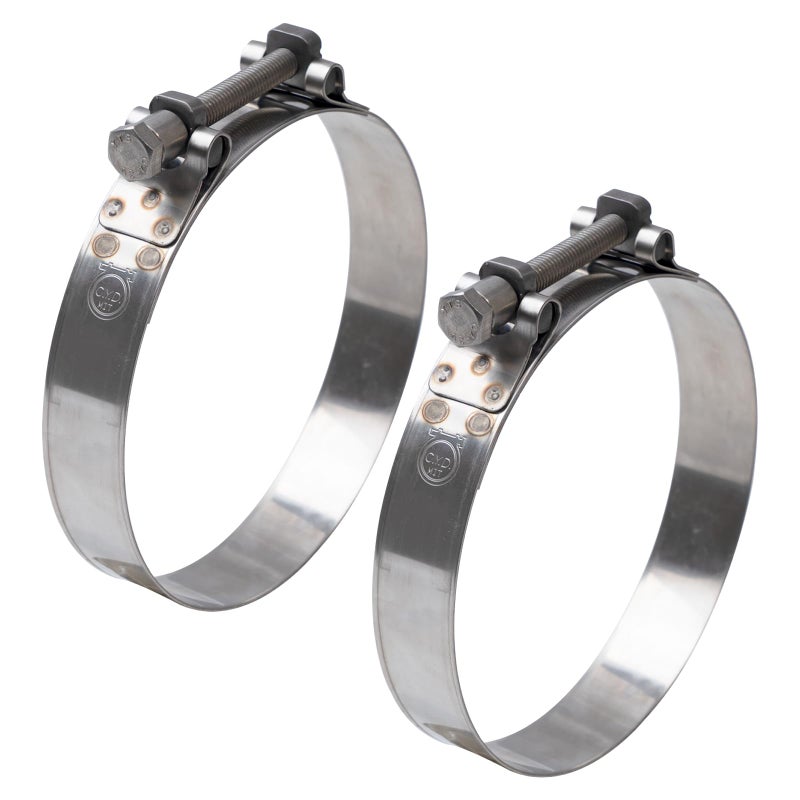 CHUN YUNG DA TT Heavy Duty Hose Clamps TBolt Clamp Fits 5Inch OD Silicone Hose Adjustable 122130mm 480510 304 Stainless Steel Solid TNuts and Wide Band 2 Pack - Image 2