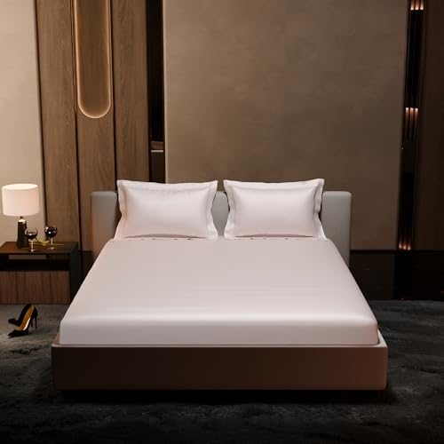 Stoa Paris 300 Tc Satin Comforter Set Single Bed with Satin Bedsheet & Pillow Covers, Complete Bedding Set, Ideal Gifts for Couples, Bedroom Home Furnishing, Date Night Collection - Blushing Pink - Image 2