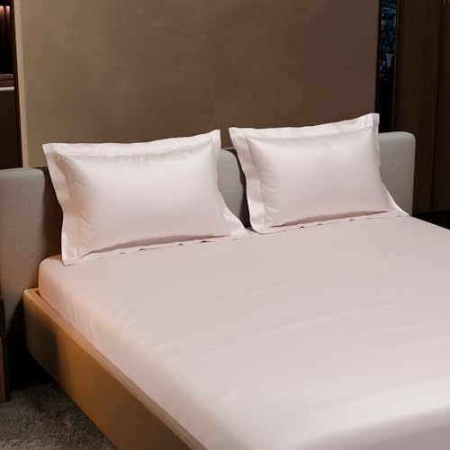 Stoa Paris 300 Tc Satin Comforter Set Single Bed with Satin Bedsheet & Pillow Covers, Complete Bedding Set, Ideal Gifts for Couples, Bedroom Home Furnishing, Date Night Collection - Blushing Pink - Image 3
