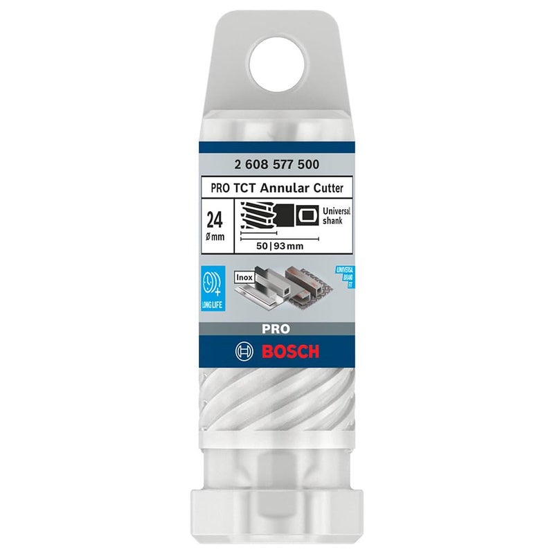 BOSCH Professional Tungsten Carbide Teeth Annular Cutter With Diameter 24Mm & Cutting Depth 50Mm, Pack Of 1,Pin To Be Bought Extra - Image 1