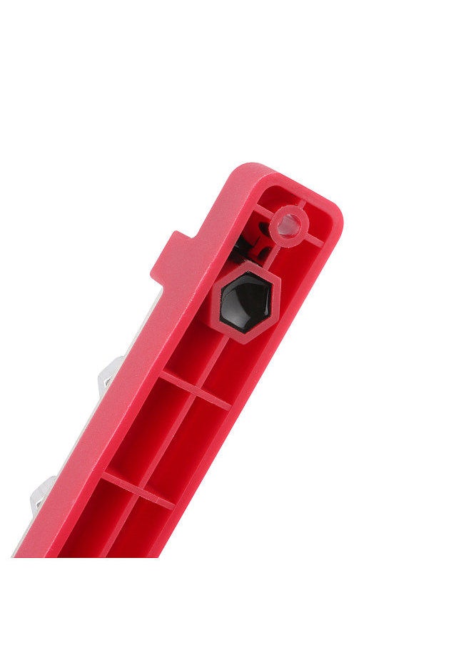 Bus Bar M6*4 Single-row Nylon Base BusBar Block with Cover Ground Power Distribution Red for Car  Boat Marine Caravan RV