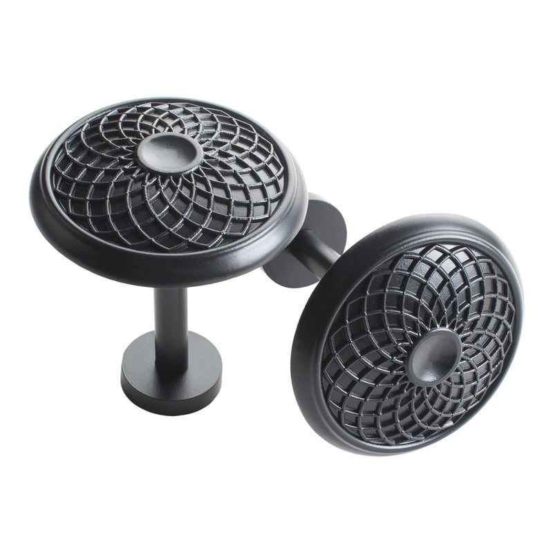 Deco Window HoldbackCurtain Tieback Set of 2 Spin Medallion Brown Oil Rubbed