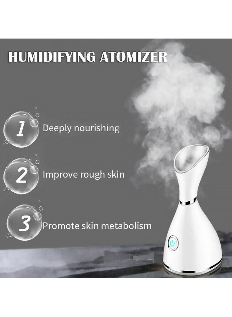 كابتن تيك بخار نانو للوجه ، جهاز ترطيب منزلي ، أدوات العناية الشخصية بالبشرة ، أبيض 11x17x17.5سم - Image 1
