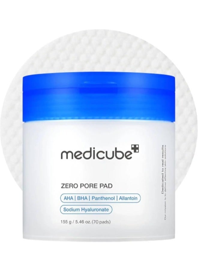 Medicube Zero Pore Pads 2.0, Dual-Textured Facial Toner Pads for Exfoliation and Pore Care with 4.5% AHA Lactic Acid & 0.45% BHA Salicylic Acid, Ideal for All Skin Types, Korean Skin Care  - Image 1