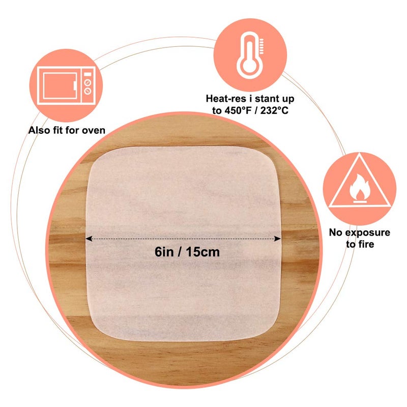 ZENIKO Square Parchment Paper 6x6Inch, Set of 300, Patty Paper,Non Stick Baking Parchment Sheet for Burger Press, Cookies When Storing, Freezing and Caramel Candy Wrappers - Image 2