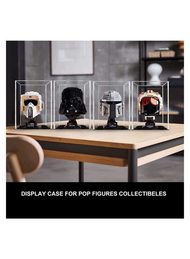 WANLIAN Acrylic Display Case For Lego 75304 Darth Vader Helmet Model Set Lego Display Case For Venom Helmet 76187Lego Batman Cowl 76182Helmet 75277 And 75276 75305 75327 75343(No Model Set Included) Black - Image 3
