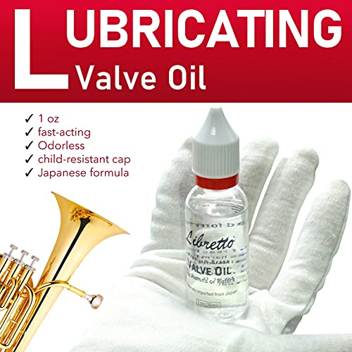 Libretto Low Brass ALL-INCLUSIVE Cleaning Kit with Instructions: Valve Oil + Slide Grease + Cleaning Cloth + Mouthpiece/Valve/Bore Brushes. A Great Gift for Tuba, Euphonium, Baritone, Sousaphone &More - Image 4