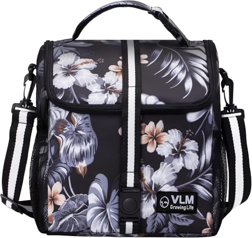 VLM Lunch Box for Women Insulated Lunch Bag Women with Adjustable Shoulder Strap Cute Lunch Tote Bag for WorkPicnicCamping - Image 1