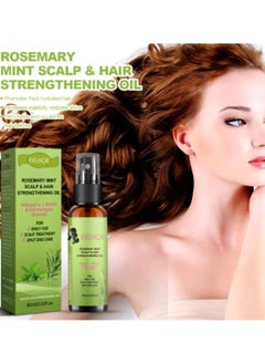 EELHOE Rosemary Mint Scalp & Hair Strengthening Oil, Stop Hair Loss Hair, Thinning Treatment Hair Growth Oil for Women & Men, Rosemary Oil for Hair Growth & Skin Care, Face, Dry Scalp Treatment, Hair Growth Serum for Thicker Longer Fuller Healthier Hair, Natural Organic Hair Oil 60ml  - Image 1