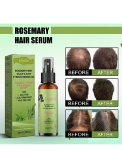 EELHOE Rosemary Mint Scalp & Hair Strengthening Oil, Stop Hair Loss Hair, Thinning Treatment Hair Growth Oil for Women & Men, Rosemary Oil for Hair Growth & Skin Care, Face, Dry Scalp Treatment, Hair Growth Serum for Thicker Longer Fuller Healthier Hair, Natural Organic Hair Oil 60ml  - Image 3