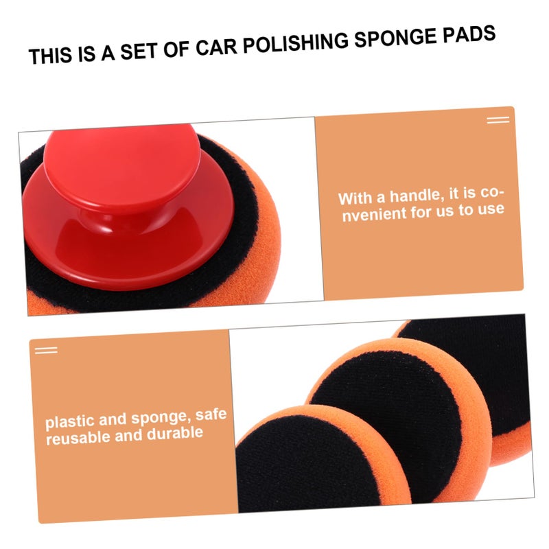 Car Polishing Sponge Pad Set With Handle For Waxing Buffing Boats Furniture - Image 4