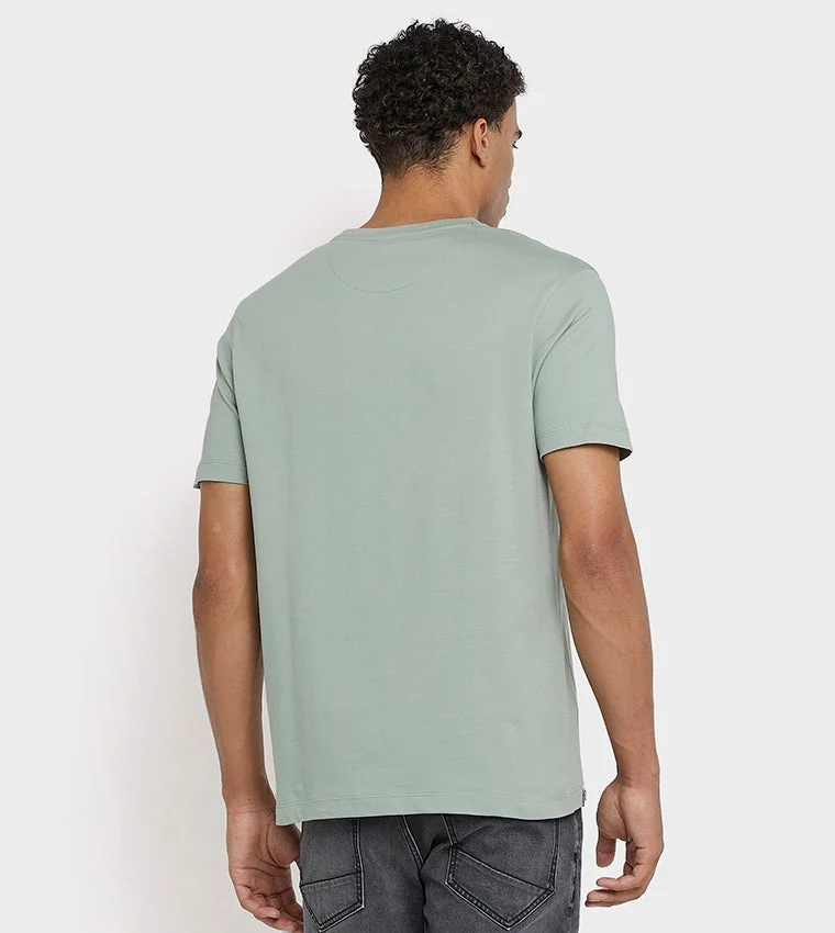 Ben Sherman  Ben Sherman Men's Crew Neck Short Sleeve Embroidered T-Shirt for Men | Best Price UAE