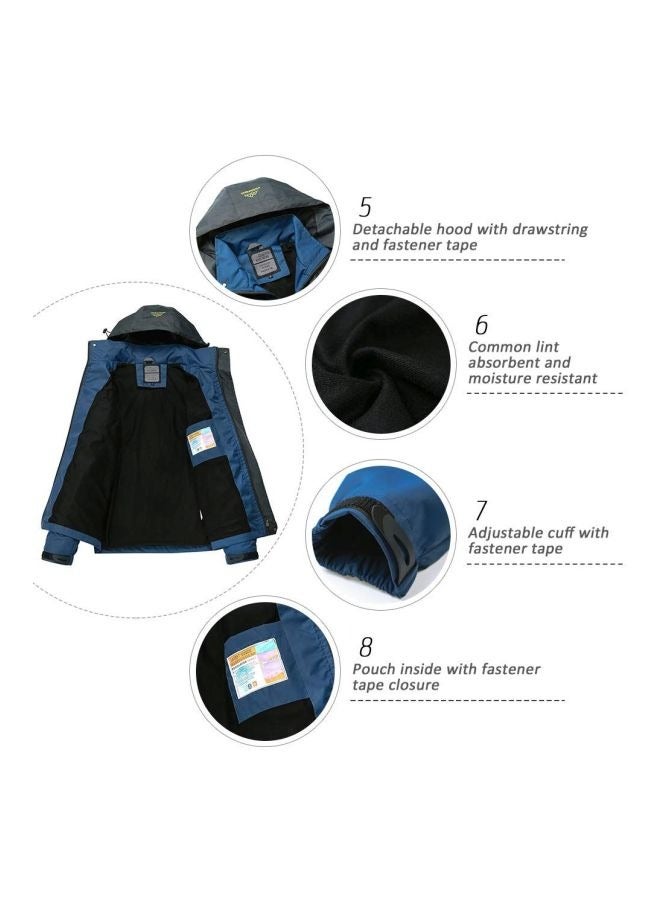 Generic Waterproof Jacket Windproof Raincoat Sportswear Outdoor Hiking Traveling Cycling Sports Detachable Hooded Coat for Men  - Image 5