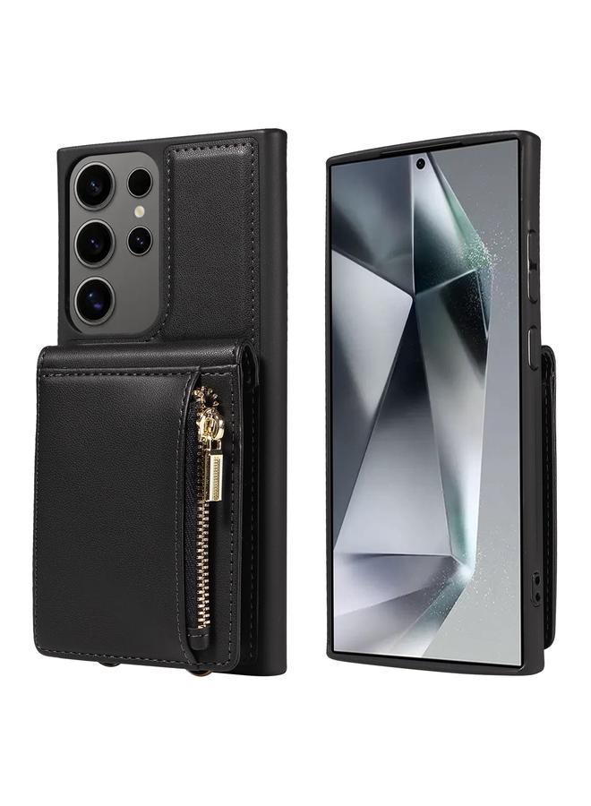 S-TOP Case For Samsung Galaxy S25 Ultra 5G Crossbody Lanyard Zipper Wallet Leather Phone Case - Image 2