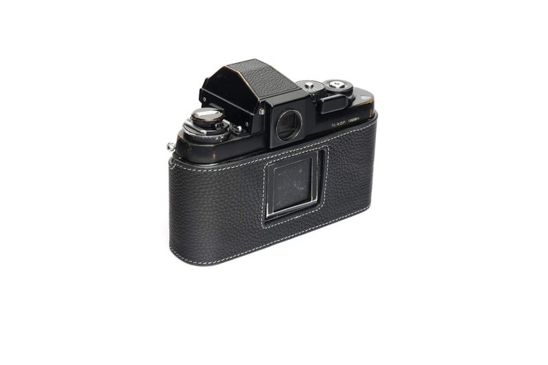 BolinUS Nikon F3 Case, BolinUS Handmade Genuine Real Leather Half Camera Case Bag Cover for Nikon F3 F3HP F3AF F3T Camera with Hand Strap (Black) - Image 4