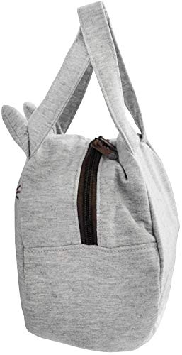Skater Totoro Die Cut Lunch Bag with Zip Closure - Totoro Grey - Image 2
