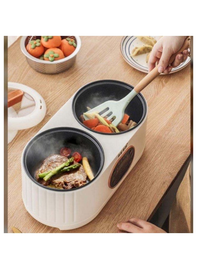 Denx Dual-Pot Digital Heating Unit with Smart Temperature Control & Transparent Lids – Compact Professional Melting & Warming Appliance - Image 5