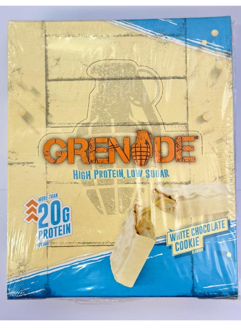 High Protein Low Sugar Bar White Chocolate Cookie 60g Pack of 12