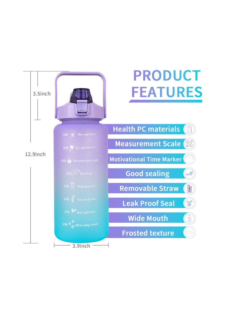 Cool Baby COOLBABY 2l Purple Water Bottle With Straw And Handle  - Image 3