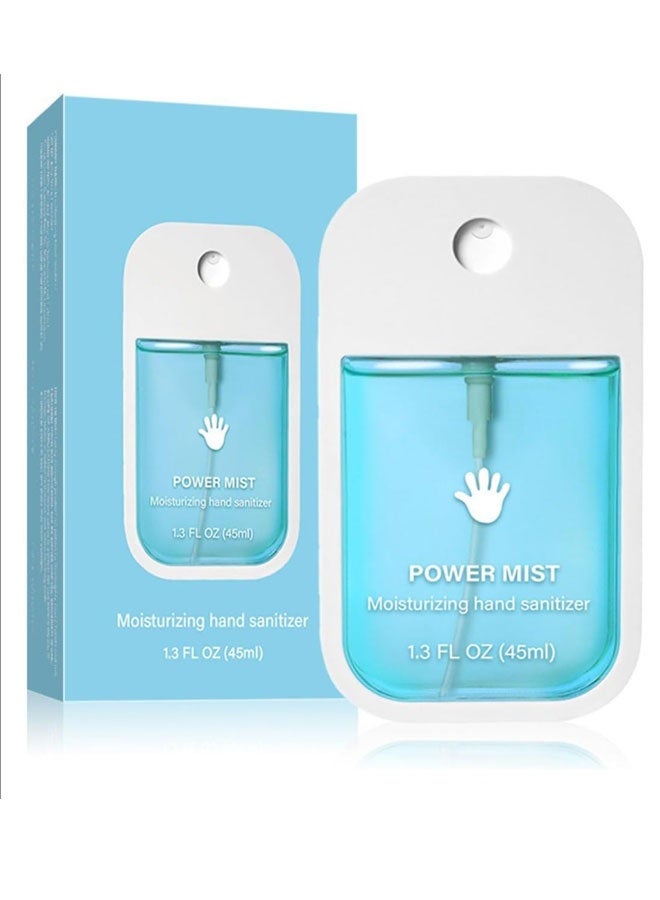 POWER Power Mist Hydrating Hand Sanitizer Spray, 1.3 FL OZ (45ml), Portable with Aloe Barbadensis Leaf Extract and Citrus Limon Peel Oil, Gentle on Skin for Daily Hand Hygiene - Image 1