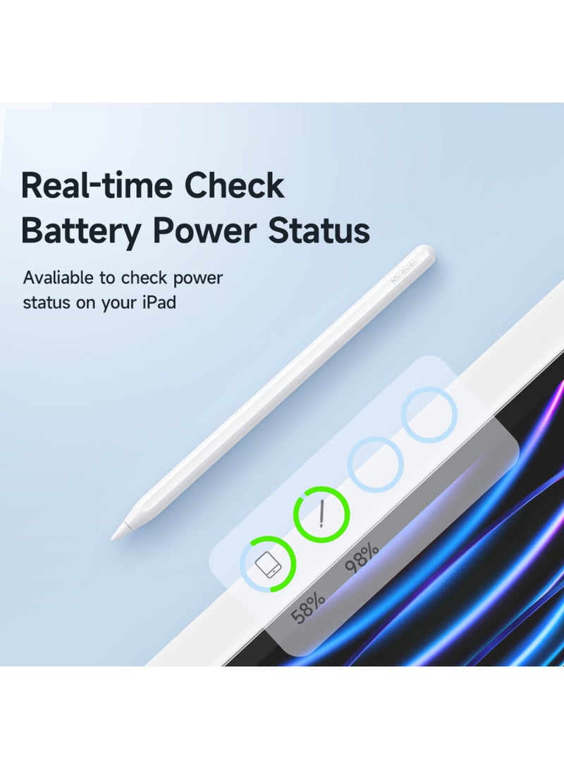 مكدودو Mcdodo قلم ستايلس آيباد، يدعم الإمالة (Tilt) ورفض راحة اليد (Palm Rejection)، مغناطيسي - Image 4