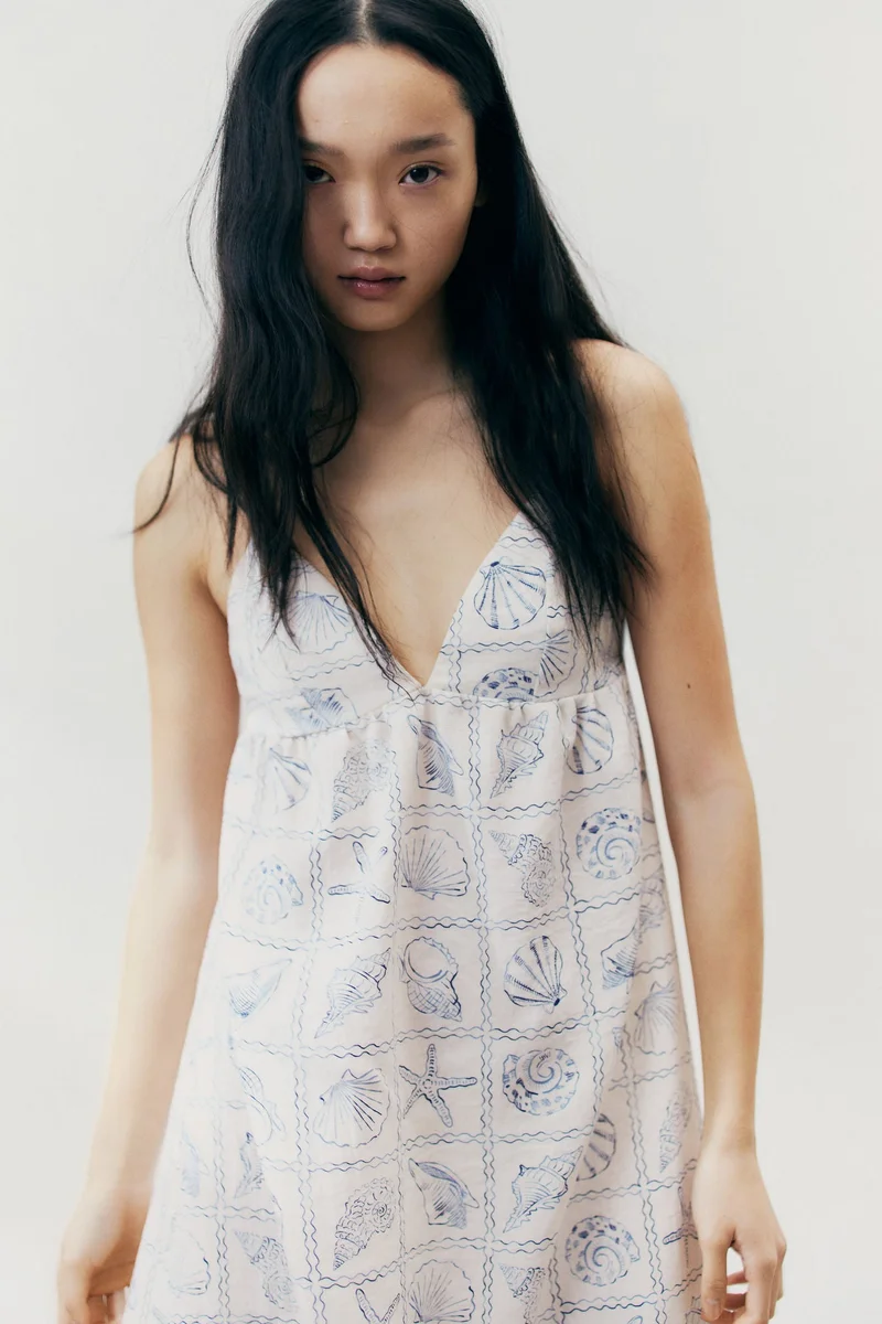 H&M Tie-detail maxi dress