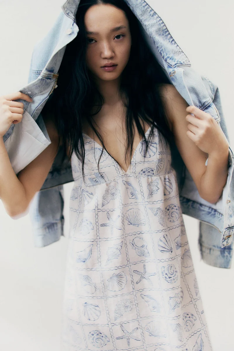 H&M Tie-detail maxi dress