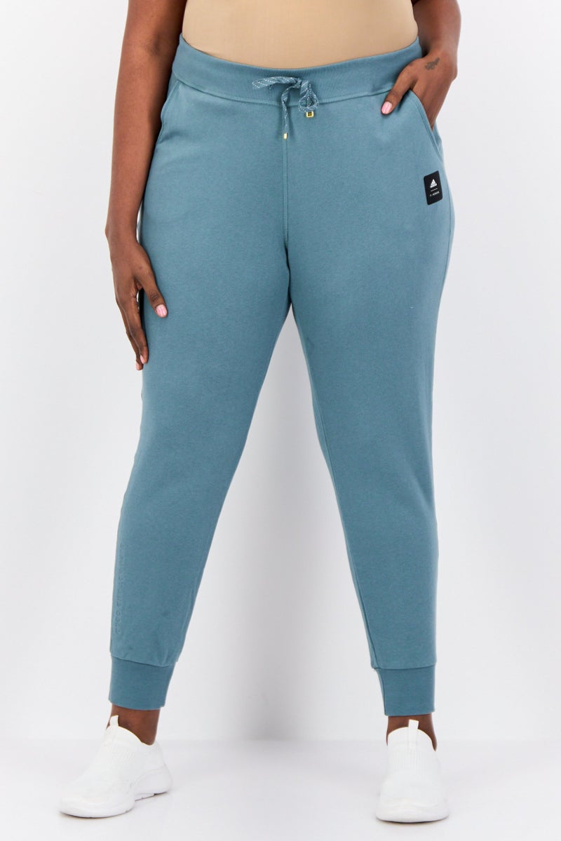Adidas Women Plus Size Outdoor Jogger Pants, Sage Blue  - Image 1