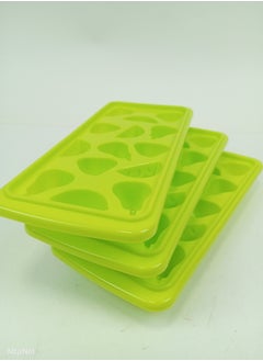 MtjrNet 3 Piece Ice Cubes Trays Mold -14 Large Size Cubes - Random Color  - Image 1