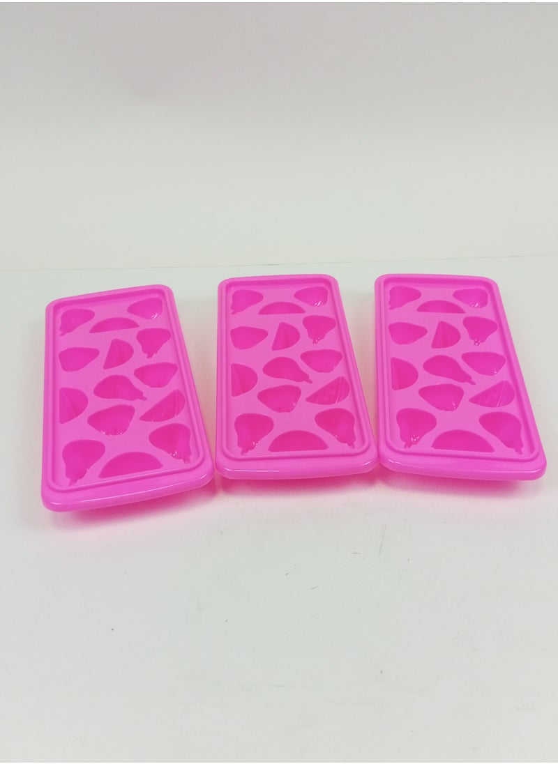 MtjrNet - 3 Piece Ice Cubes Trays Mold -14 Large Size Cubes - Random Color - Image 1