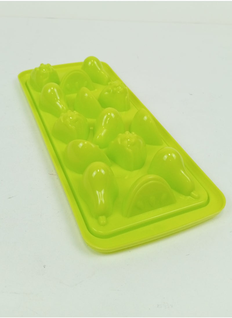 MtjrNet - 3 Piece Ice Cubes Trays Mold -14 Large Size Cubes - Random Color - Image 1