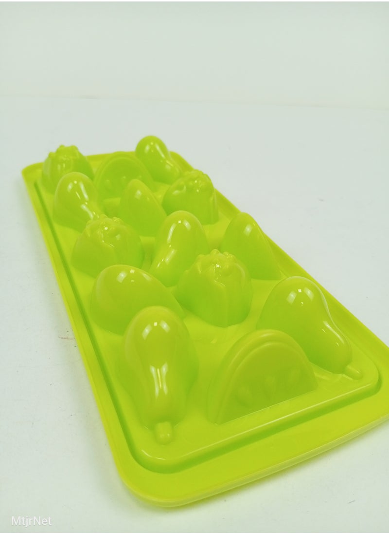 MtjrNet - 3 Piece Ice Cubes Trays Mold -14 Large Size Cubes - Random Color - Image 1