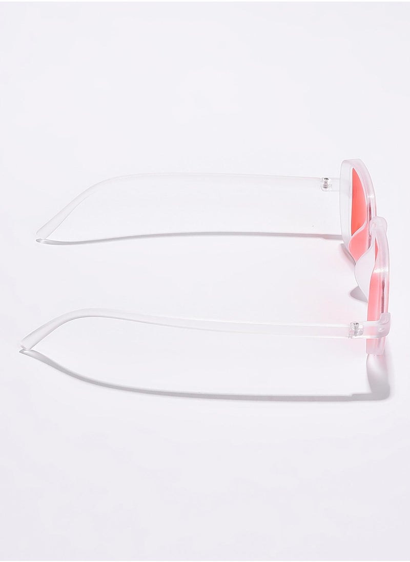 Haute Sauce Orange Lens White Wayfarer Sunglasses  - Image 5
