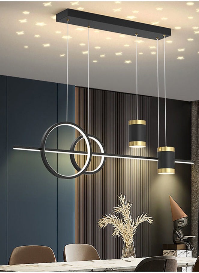 Sumkyle LED Modern Wave Shape Pendant Light 45W Dimmable Chandelier Hanging Lighting Fixture Black Chandeliers For Dining Room Restaurant Kitchen Island Table  - Image 5