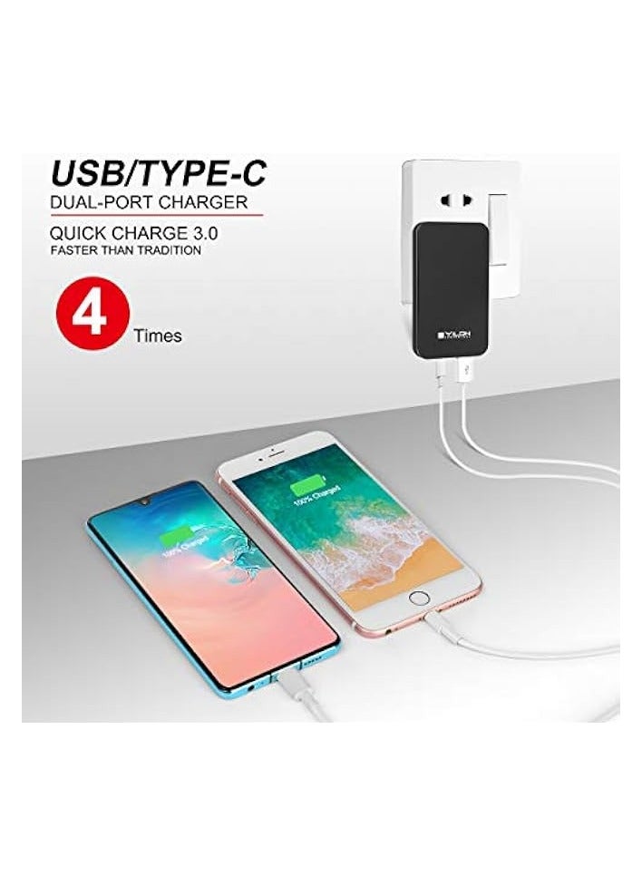 YILONG Quick Charge 3.0 18W USB Wall Charger, with Dual Ports & Foldable Plug - Image 2