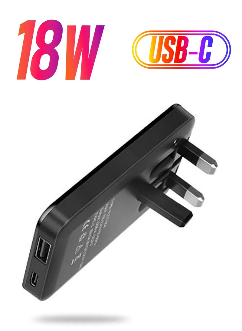 YILONG Quick Charge 3.0 18W USB Wall Charger, with Dual Ports & Foldable Plug - Image 1