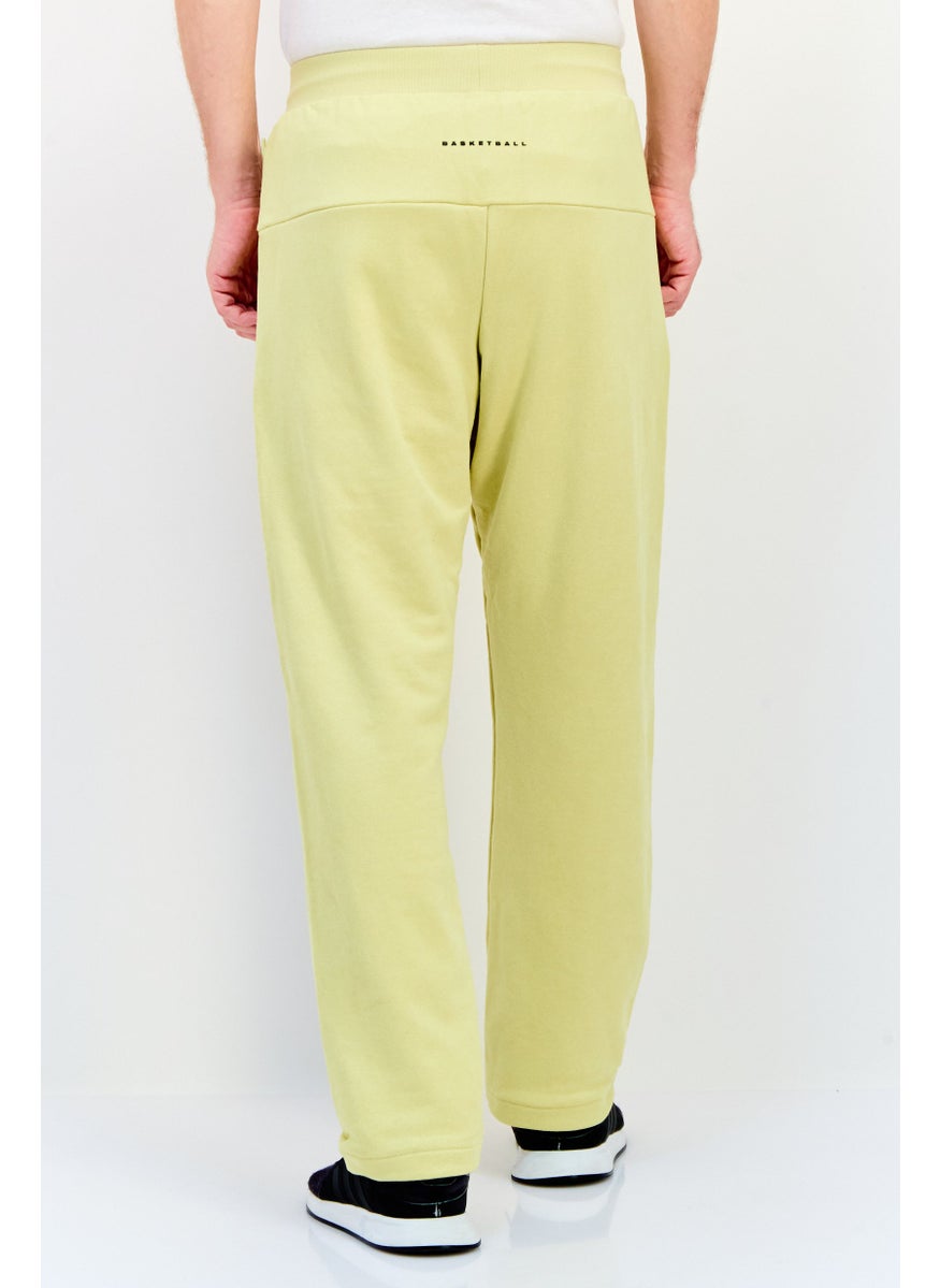 Adidas Men Sportswear Fit Basketball Sweatpants, Light Yellow  - Image 3
