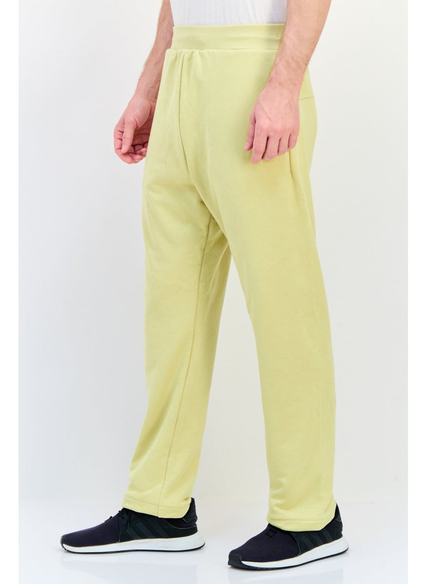 Adidas Men Sportswear Fit Basketball Sweatpants, Light Yellow  - Image 2