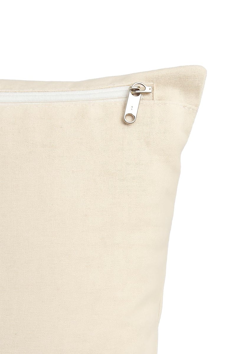 NESTORY Cotton Saree Storage Bag with Zip Closure and Mesh Window, 16 x 14 inchs, Beige, Pack of 12 - Image 3