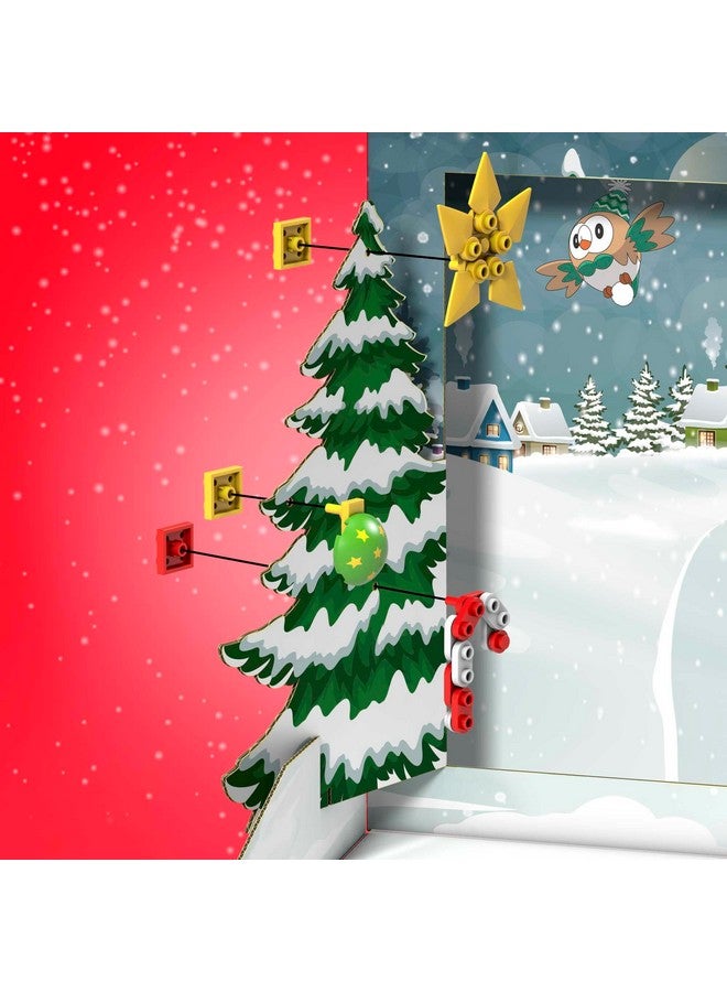 Mega Brands MEGA Pokémon Building Toys Set, Holiday Calendar with 202 Pieces, 2 Poseable Characters and Accessories, for Kids - Image 4
