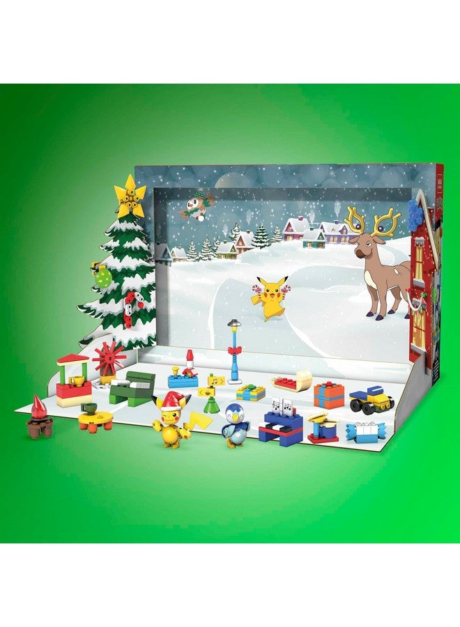 Mega Brands MEGA Pokémon Building Toys Set, Holiday Calendar with 202 Pieces, 2 Poseable Characters and Accessories, for Kids - Image 5