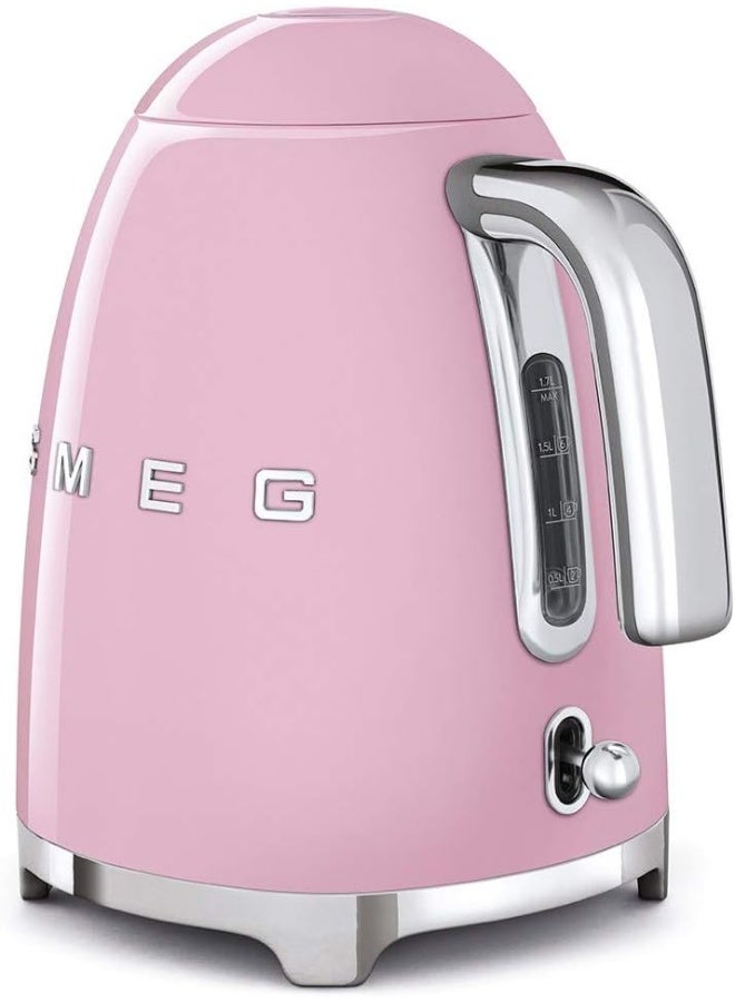 Smeg KLF03PKUK, 50'S Retro Style Kettle 1.7 L 2400 W KLF03PKAU Pink/Silver - Image 3