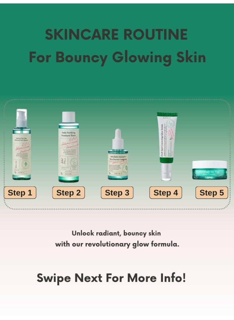 AXIS-Y Acne-Prone, Oily & Uneven Skin Solution – AXIS-Y Purifying Cleansing Gel, Balancing Toner, Barrier Repair Ampoule, Brightening Glow Serum & Hydrating Duo Cream Complete Routine Set - Image 3