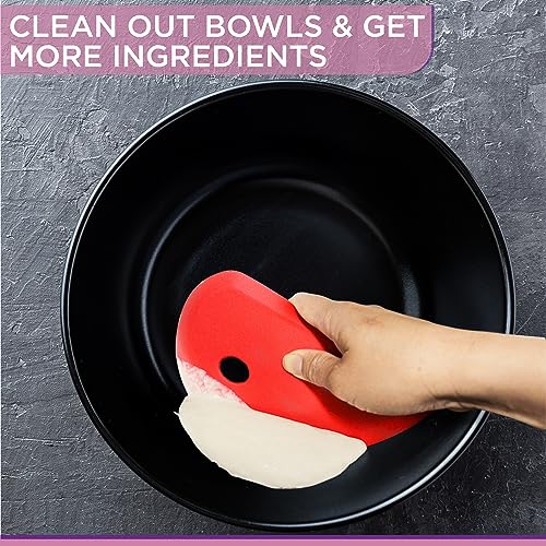 Zoie + Chloe Multipurpose Silicone Bowl Scraper - Dough Scraper for Cleaning Mixing Bowls, Baking Pan - Silicone Scraper Spatula For Painting, Smoothing, Frosting, Cake Decorating - Yellow, 7x3.75" - Image 4