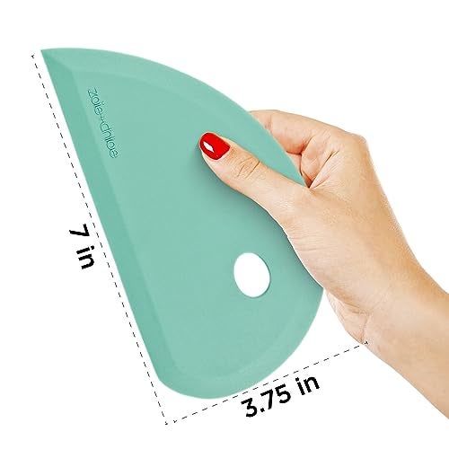 Zoie + Chloe Multipurpose Silicone Bowl Scraper - Dough Scraper for Cleaning Mixing Bowls, Baking Pan - Silicone Scraper Spatula For Painting, Smoothing, Frosting, Cake Decorating - Yellow, 7x3.75" - Image 2