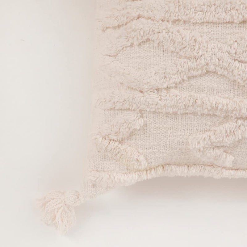 pepme pepme Tufted Cushion Cover Arrow Diamond Wave 16x16 OffWhite  - Image 3