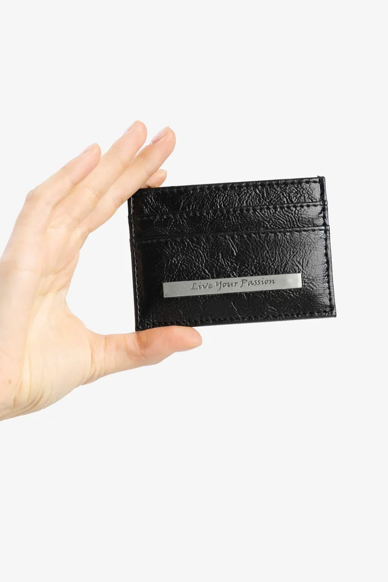 ديفاكتو Woman Faux Leather Business Card Wallet