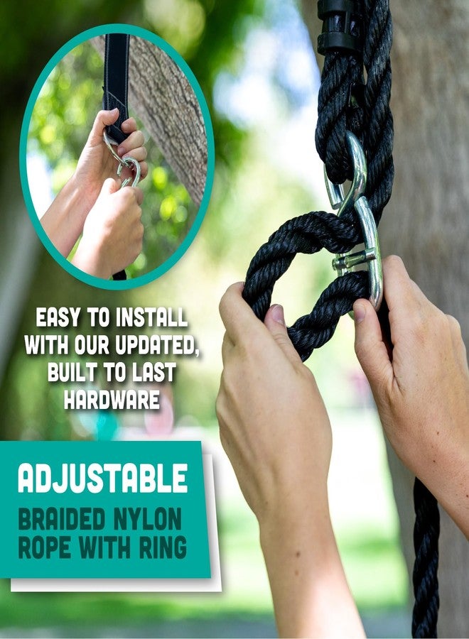 Squirrel Products Heavy Duty Plastic Tree Swing - Disc Rope Swing with Leg Protectors - Additions & Replacements - Outdoor Play Equipment - Blue - Image 4
