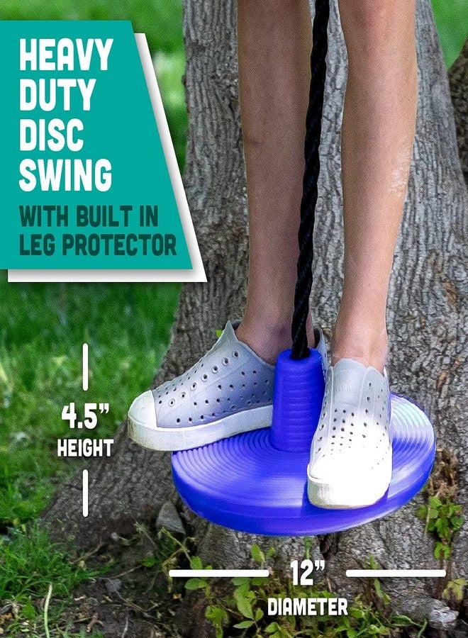 Squirrel Products Heavy Duty Plastic Tree Swing - Disc Rope Swing with Leg Protectors - Additions & Replacements - Outdoor Play Equipment - Blue - Image 5